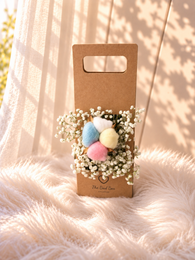 Rainbow Cotton Mini Bud Box (Kraft paper box)